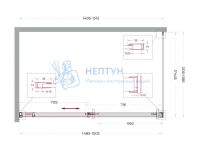 Душевой уголок BelBagno SOFT_CLOSE-1-AH-1-150/90-C-GM