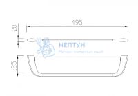 Полка стеклянная ABBER Nord AA1555 хром