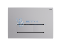 Панель смыва NOVA ELLIPSE 001 с овальными клавишами, пластик, серебристый, матовый 19102121001 Рехау