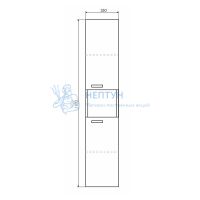 Шкаф-колонна Comforty Никосия-35 дуб темный 00-00009554CF