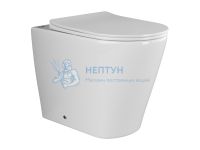 Приставной безободковый унитаз с сиденьем микролифт Ceramicanova Highlight Белый CN1812