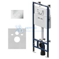 Инсталляция для подвесного унитаза с клавишей матовый хром Am.Pm MasterFit I012710.0131