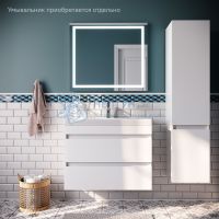 Тумба подвесная, белая, 80 см, Zodiac, Iddis ZOD8CB0i95 подходит ум. 3508000i28