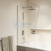 Шторка на ванну 90*150 RGW SC-050 Хром/Прозрачное/6 мм (Easy)