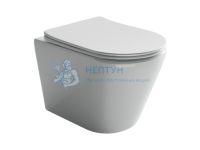 Подвесной безободковый унитаз с сиденьем микролифт Ceramicanova Highlight Белый CN1804