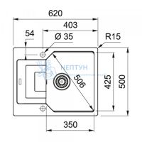 Мойка UBG 611-62 бежевая Franke 114.0595.317