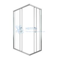 Душевой уголок Triton Фикс-Хром 120Х80, без поддона DK398, профиль хром