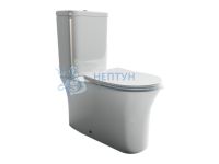 Унитаз-компакт безободковый с сиденьем микролифт Ceramicanova Star Белый CN1904