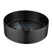Раковина накладная Abber Wasser Kreis AF2411MB черная матовая