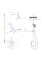 Душевая система со смесителем AVRORA Orta цвет оружейная сталь AV6240GM