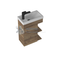 Тумба с умывальником Briz Берн 45 см Дуб Веллингтон табак 238 03-18045-06 00 ВЕЛ