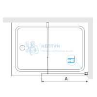 Шторка на ванну 90*150 RGW SC-051-B Чёрный/Прозрачное/8 мм (Easy)