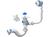 Сифон для ванны АНИ пласт Варяг C6150 1 1/2" 40 мм