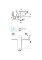 Смеситель для ванны черный Avrora Moon с коротким изливом AV3531