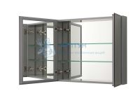 Шкаф зеркало для ванной Aquatek AQ7608-MC прямоугольное, 636*660*134