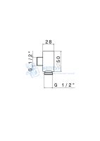 Монтажная часть для душевого гарнитура Kerama Marazzi 2299KM.M0.071 золотой атласный