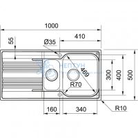 Мойка SRX 651 с клапаном-автоматом Franke 101.0368.322