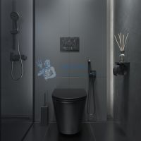 Клавиша смыва, универсальная, чёрный мрамор, On-X, 001, Iddis, ONX01B0i77