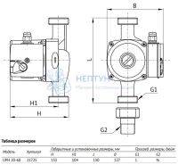 Циркуляционный насос UPH 20-60 130 (ГВС)