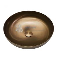 Раковина накладная Abber Wasser Kreis AF2412MRG розовое золото матовое
