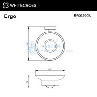 Мыльница подвесная Whitecross Ergo ER2220GL (золото)