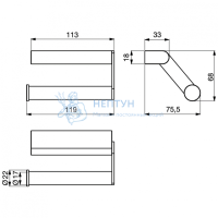 Держатель для туалетной бумаги Ideal Standard CONNECT N1381AA