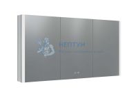 Шкаф зеркало для ванной с подсветкой Aquatek AQ7129-MLC, прямоугольное, сенсорное управление, 1200*700*133