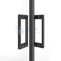 Душевой уголок LINDO, раздвижной с функцией soft close, квадратный, 100х100х195, хром