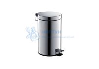 Корзина для мусора с педалью, 8л AQUATEK, полир. хром AQ4992CR
