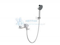 Смеситель для ванны и душа в комплекте с ручным душем, шлангом и держателем BelBagno ANCONA-VAS/DFS-CRM