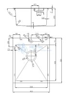 Кухонная мойка нерж.сталь графит D&K DKS415006, в комплекте с сифоном, корзиной, дозатором