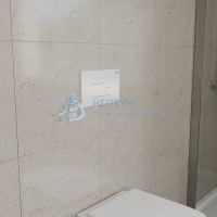 Клавиша смыва D&K Quadro DB1519016, белый