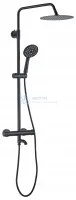 Душевая стойка с изливом REA LUNGO Black mat REA-P4113