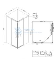 Душевой уголок Niagara Nova NG-6830-34BLACK 1000x1000x1950