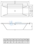 Акриловая ванна C-Bath Poseidon 170x75 прямоугольная CBQ008001