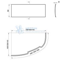 Акриловая ванна Ravak Asymmetric 150x100 асимметричная C451000000