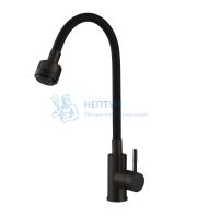 Смеситель для кухни AVRORA Kitchen высоким гибким изливом AV9001B