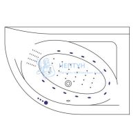 Акриловая ванна Excellent Aquarella 150x100 асимметричная WAEX.ARP15.NANO.CR хром