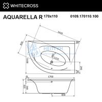 Акриловая ванна Whitecross Aquarella 170x110 асимметричная 0109.170110.100.RELAX.BR бронза