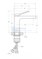 Смеситель для раковины без донного клапана BelBagno ALBANO-LVM-CRM-W0