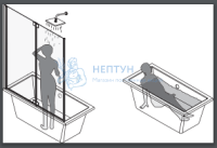 Акриловая ванна с каркасом Jacob Delafon Capsule 120x80 прямоугольная E6D122-00