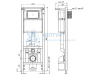 Комплект инсталляция АНИ Пласт WCP4141 + унитаз Grossman GR-4455SQ с сиденьем микролифт