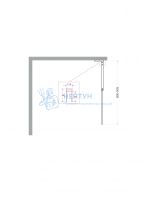 Душевая перегородка BelBagno UNO-L-1-TB-90-FL-GM