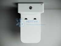 Унитаз-компакт безободковый с сиденьем микролифт Ceramicanova Cubic Белый CN1803