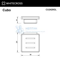Мыльница подвесная Whitecross Cubo CU2420GL (золото)
