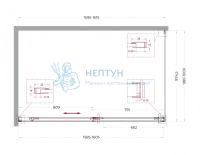 Душевой уголок BelBagno SOFT_CLOSE-1-AH-1-160/100-C-GM