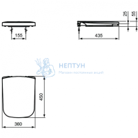 Крышка-сиденье с микролифтом для унитаза Ideal Standard STRADA J469701