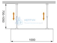 Душевая перегородка CEZARES LIBERTA-L-2-100-GR-NERO