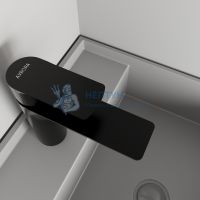 Смеситель для раковины черный Avrora Moon монолитный AV3510