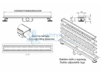 Душевой желоб с решеткой 80см Rea GREEK 800 Chrom REA-G0110